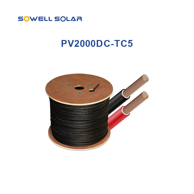 2000V tinned copper solar cable PV2000DC TC5  6MM