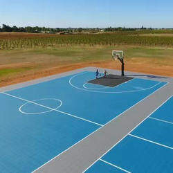 Portable outdoor  basketball sport court  plastic tile flooring