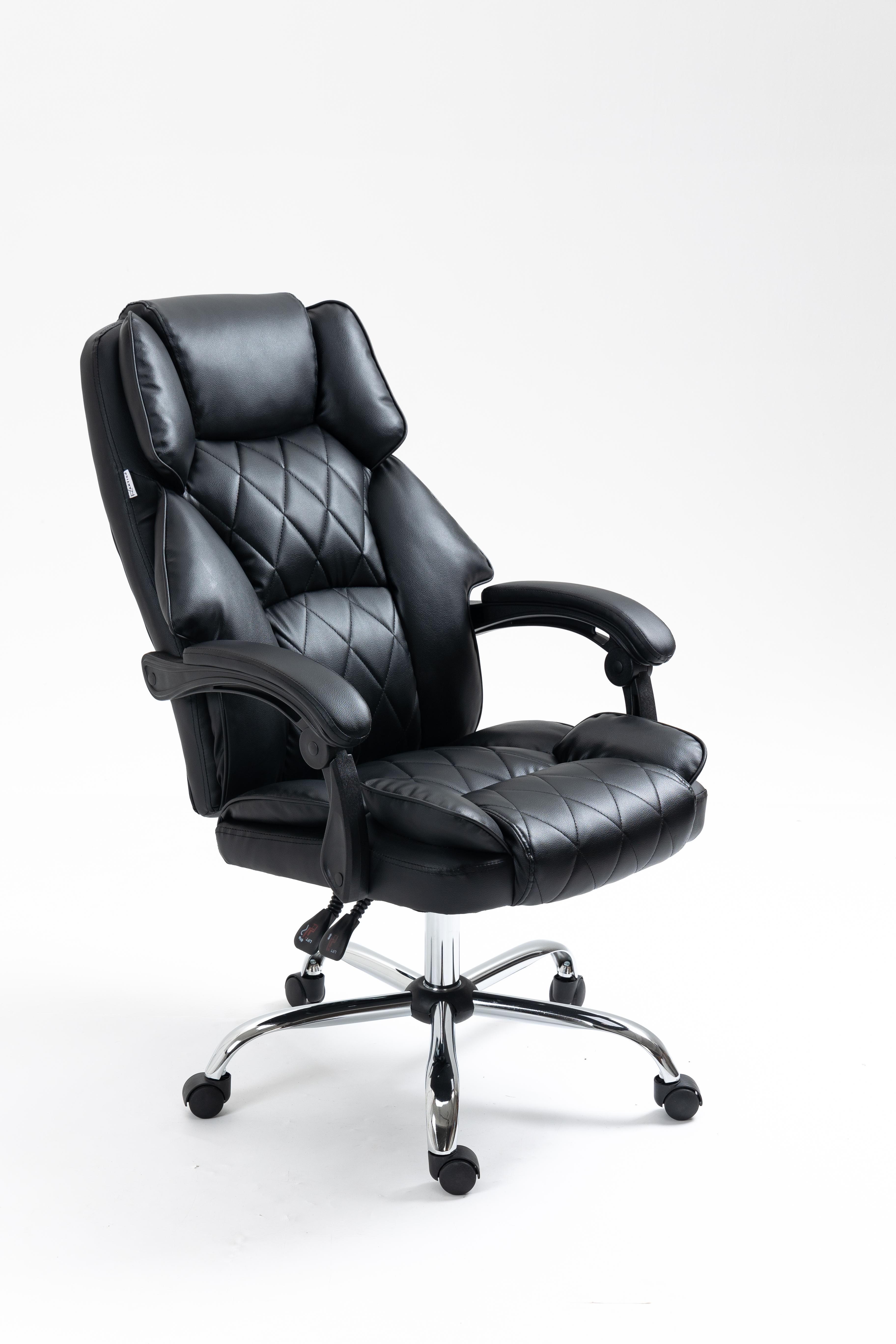 executive reclining office chair ergonomic high back footrest armchair leather