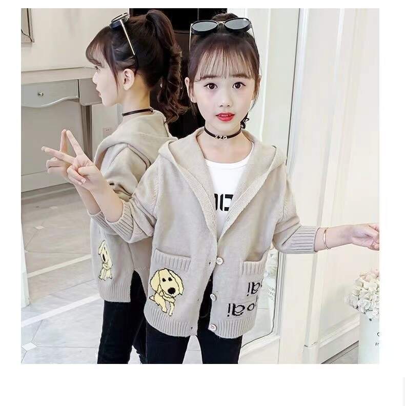 children animal cartoon jacquard knitted vendor, girl's hoodies pullover cardigan manufacturer, girl's hoodies pullover cardigan factory, girl's hoodies pullover cardigan supplier