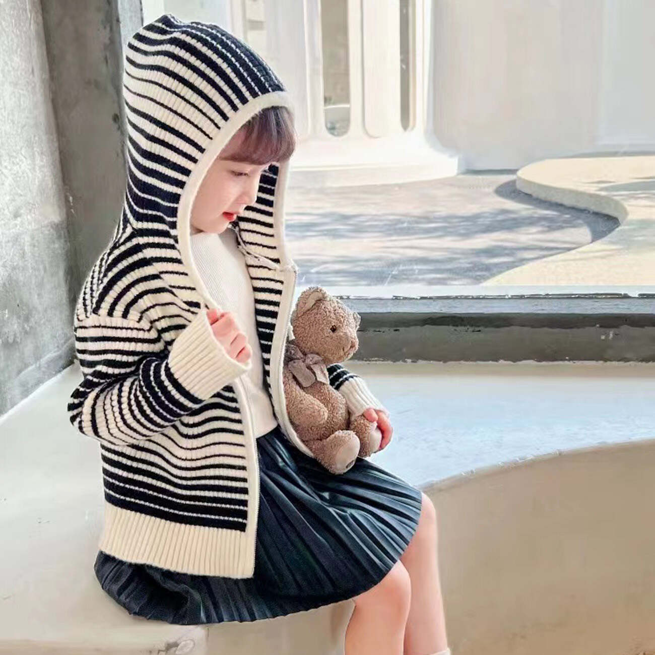 children animal cartoon jacquard knitted vendor, girl's hoodies pullover cardigan manufacturer, girl's hoodies pullover cardigan factory, girl's hoodies pullover cardigan supplier