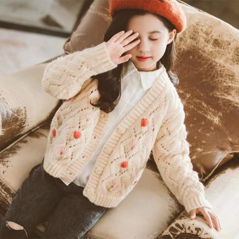 kids long sleeve tops girl knitwear cardigan wholesaler, animal cartoon jacquard knitted china, animal cartoon jacquard knitted  bulk, animal cartoon jacquard knitted sourcing, children autumn winter spring sweater customize