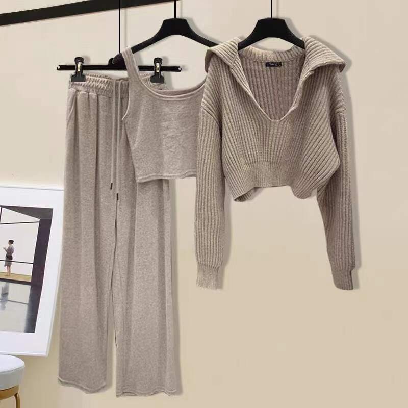 women knitwear sweater vendor, women knitwear sweater oem, women 3 pieces matching sets sweater supplier, women 3 pieces matching sets sweater vendor, plus size knitwear wholesaler