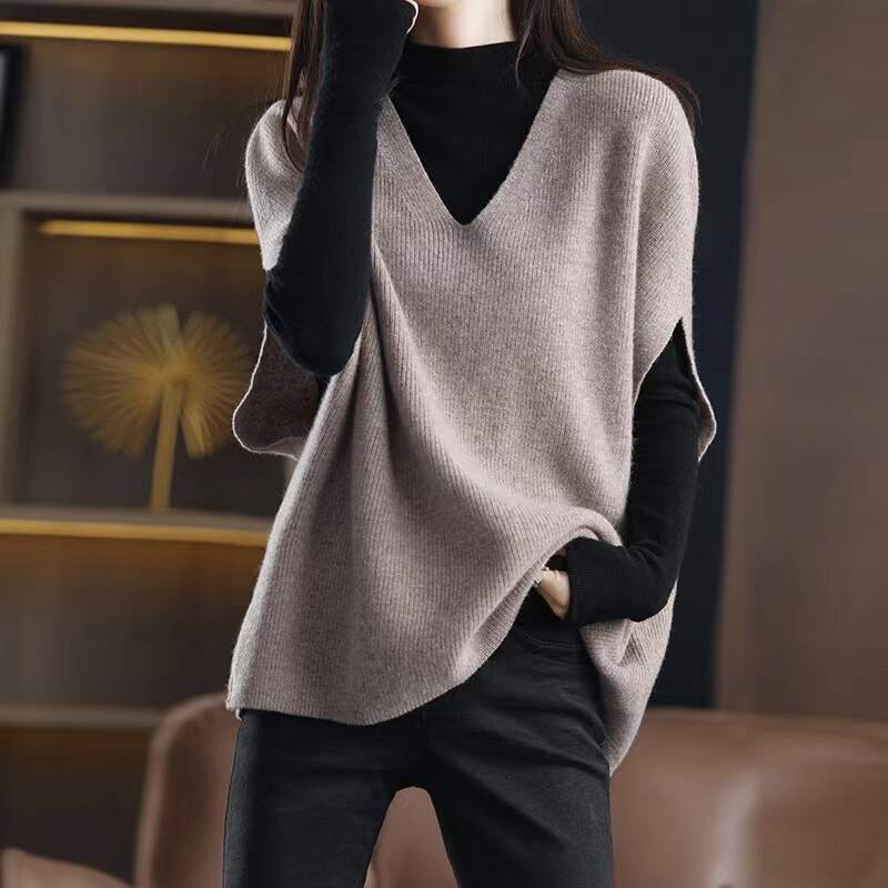 solid color knitted vest service, v neck round neck jacquard sleeveless sweater export, v neck round neck jacquard sleeveless sweater china, solid color knitted vest customize