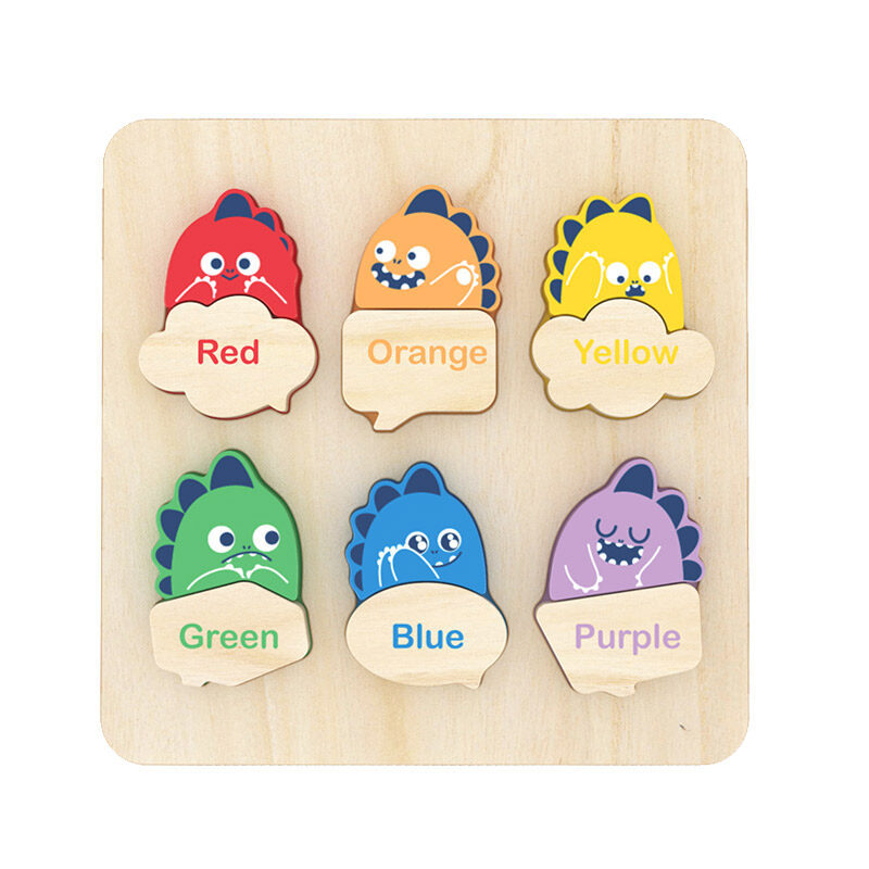 Best-selling 3D animal Wooden Puzzle Board Eco-Friendly Cartoon Children Cartoon Dinosaur Jigsaw Puzzle Educational toy
