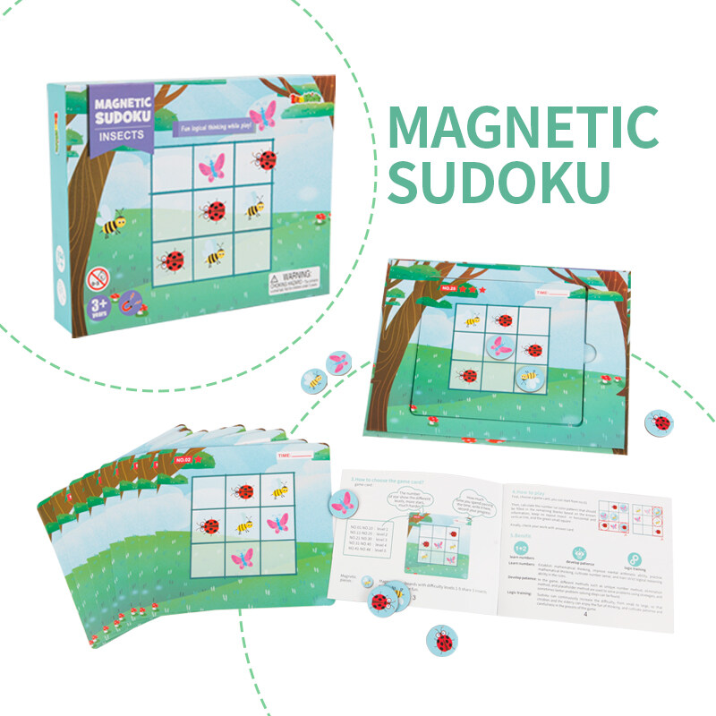 Hot Sale Children Magnetic Sudoku Board Game Thinking Training Science kids Intelligence Educational Toy Magnetic Digital Sudoku