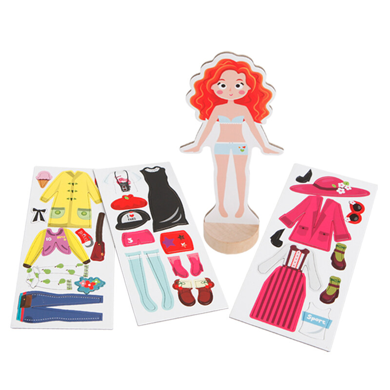 Customize Magnetic game box Dress-Up Doll Pretend Play Toys Dress Up Dolls Matching Game Educational Montessori Toys for Kids