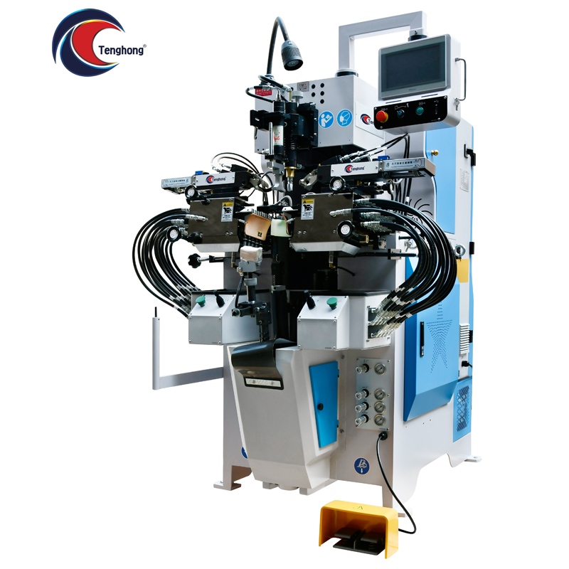 Machinery Supplier Tenghong TH-658 hydraulic computerized auto-cement side and heel shoes making lasting machine