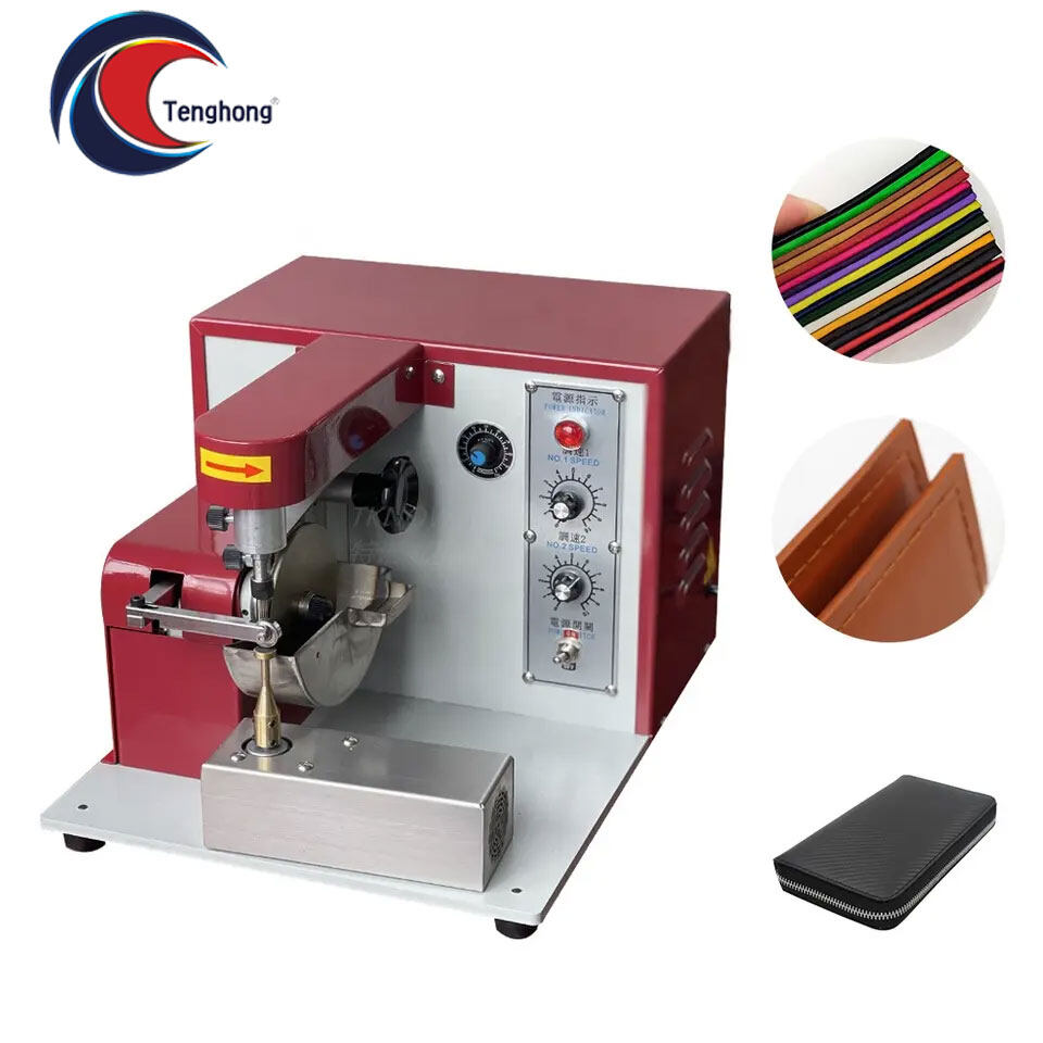 Tenghong Automatic Single Side Leather Edge Oil Painting Machine Dyeing Coloring for handbags Belts Shoes