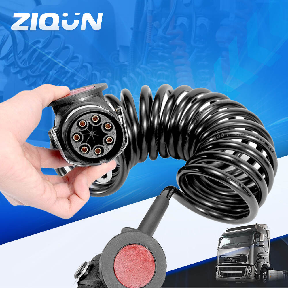 7-core Trailer Cable Spiral Trailer Electrical Cable for Towing