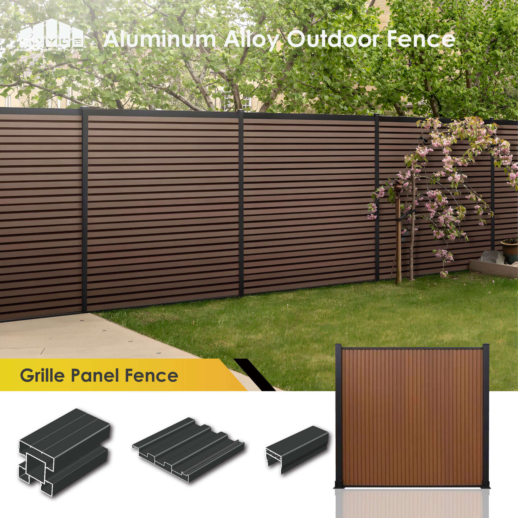 Grille Panel Aluminum Fence