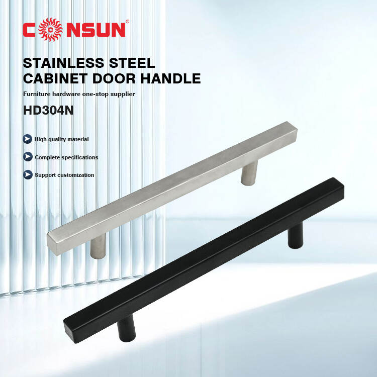 Stainless steel cabinet door handle