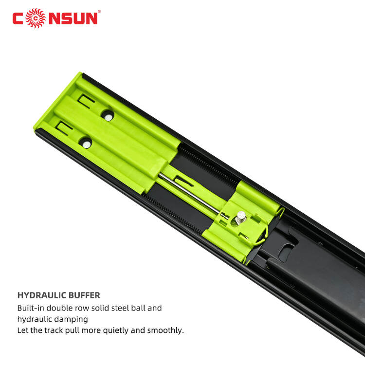 Soft closing ball bearing slide