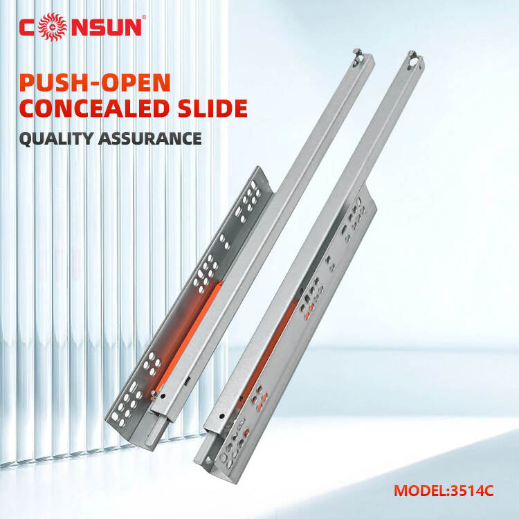 Push-open concealed slid