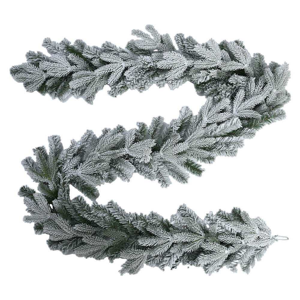 270cm PE mixed PVC christmas garland with snowy