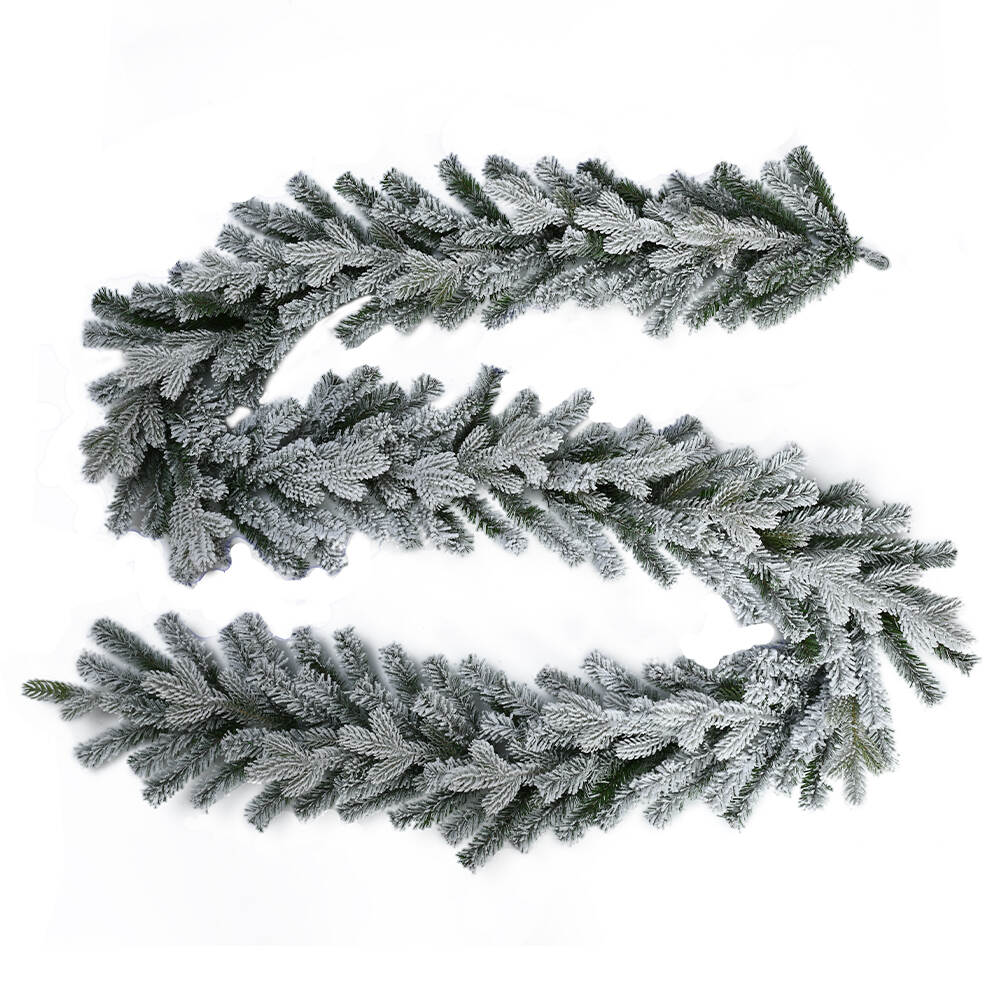270cm PE mixed PVC christmas garland with snowy