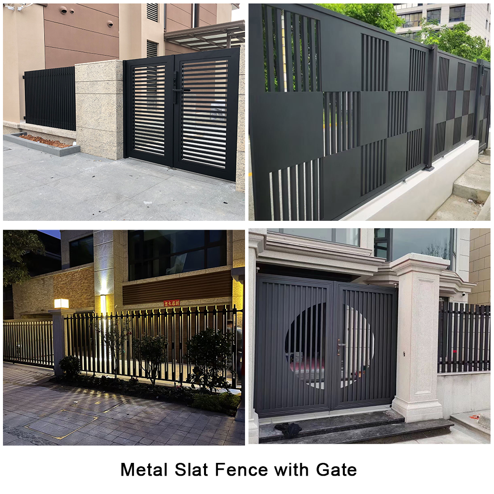 metal louvered fence panels