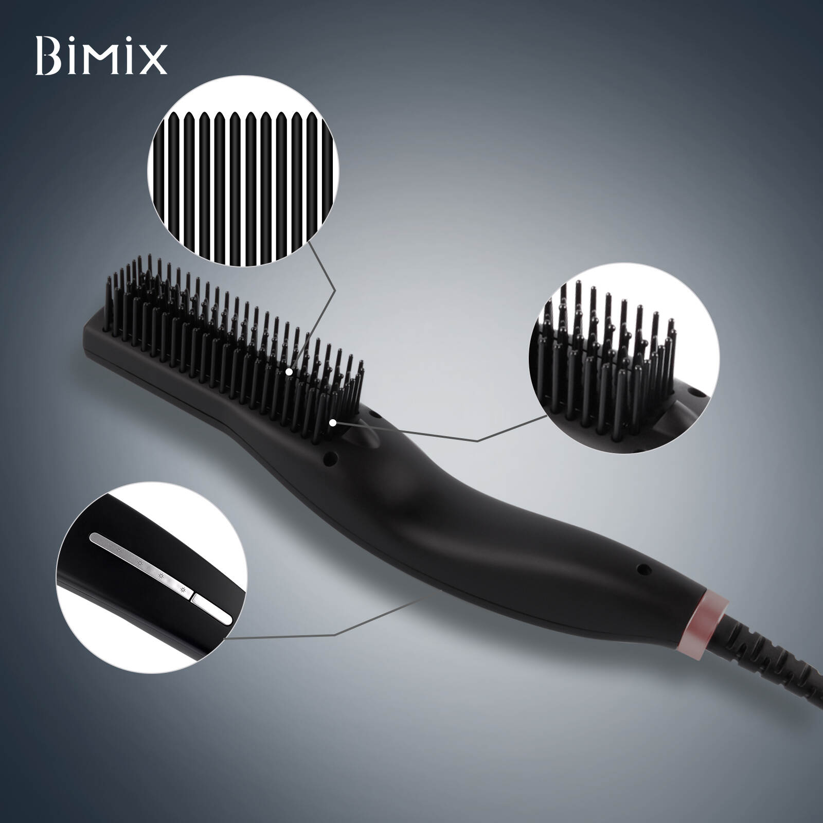 Electric 2 in 1 Brush Brush Curler Lislener Styler, électrique 2 en 1 brosse à cheveux, brosse à lisser les lisseurs en gros, Chine Brosse à lisser les cheveux