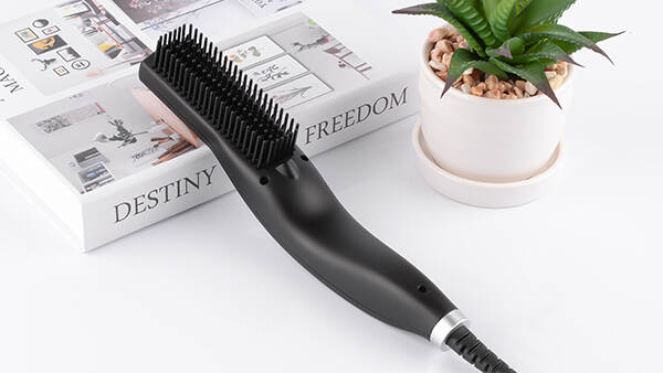 Electric 2 in 1 Brush Brush Curler Lislener Styler, électrique 2 en 1 brosse à cheveux, brosse à lisser les lisseurs en gros, Chine Brosse à lisser les cheveux