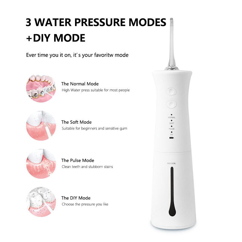 BM5111 mini portátil IPX8 impermeable 280 ml de tanque de agua Jet de agua Iglaja dental dental hilo dental para dientes