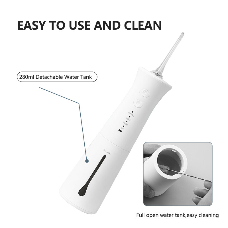Mini portátil IPX8 Water Jet Flosss, proveedor del fabricante de hilo dental irrigativo oral