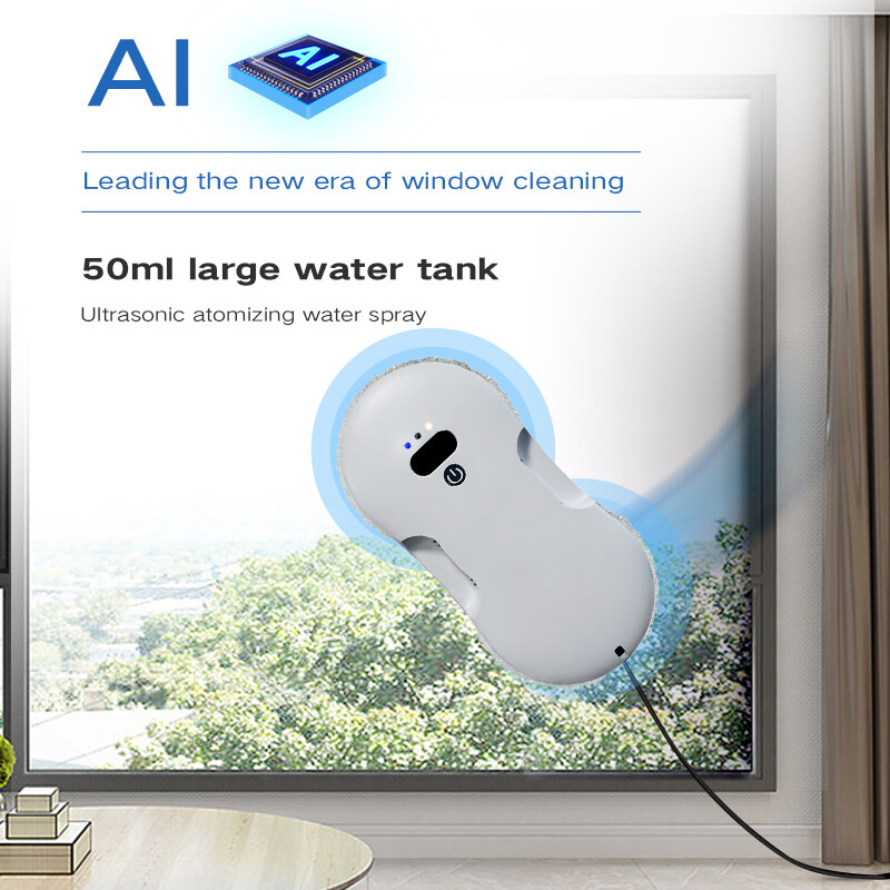 Kablosuz Otomatik Akıllı Çift Sprey Su Pencereleri Temizlik Robotu