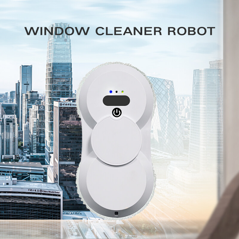 Robot de limpiador de ventanas de vidrio eléctrico ultra delgado, robot de limpieza de ventanas inalámbricas de porcelana