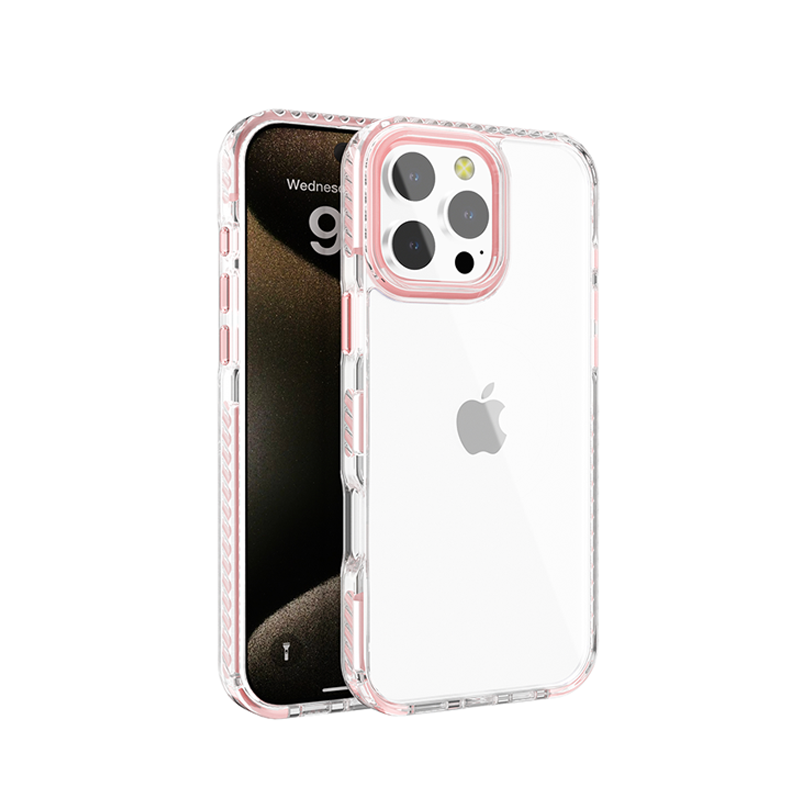 Colorful transparent iPhone 16 mobile phone case