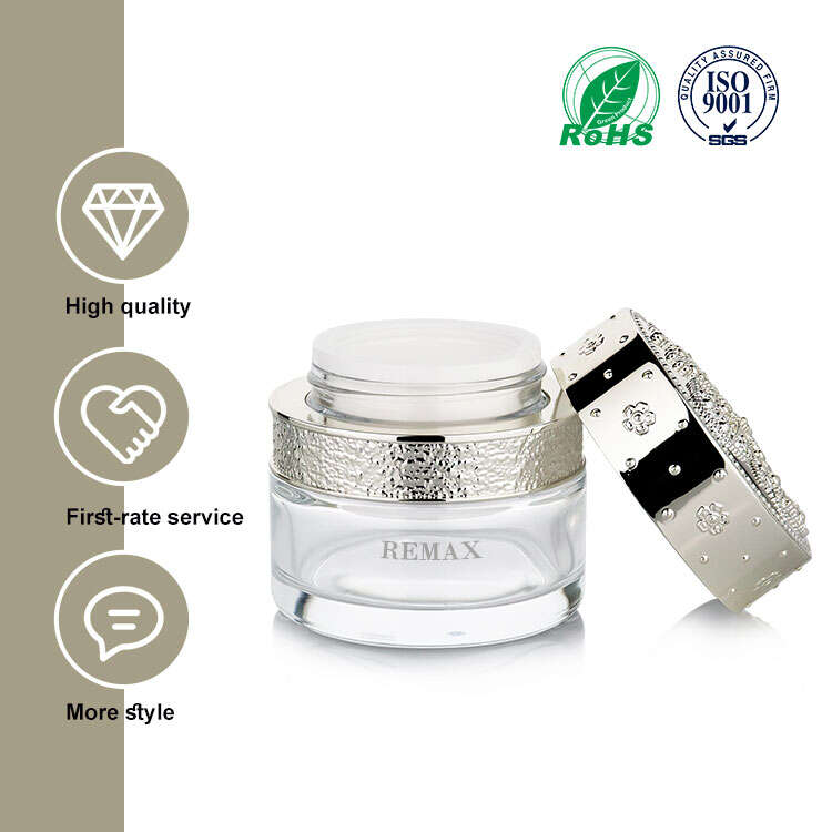 odm cream glass jar, wholesale cosmetic jar, wholesale glass cosmetic jars with lids