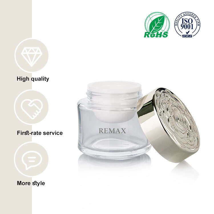 cosmetic cream jar glass, cream jar glass factories, china glass cream jars, frosted glass cosmetic jars wholesale