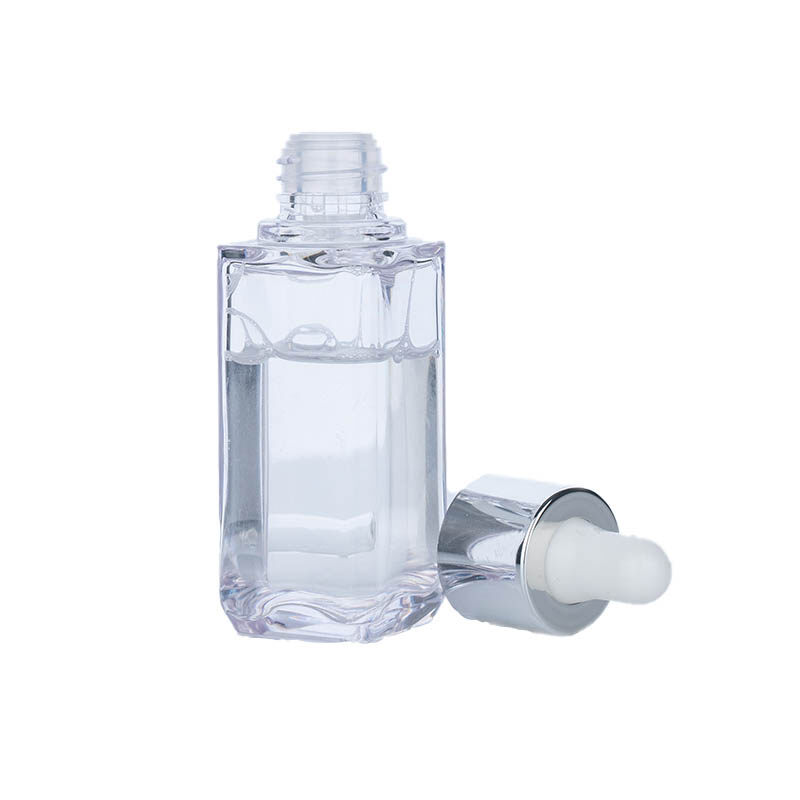 Wholesale Square Clear Glass Essential Oil Bottle