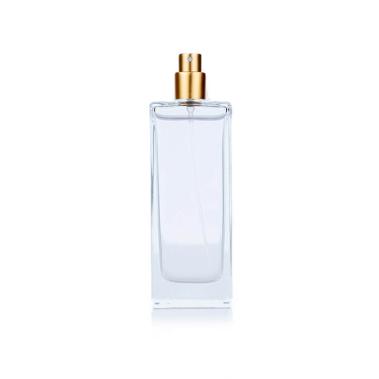 Wholesale 80ml Rectangular Gold Color Press-Fit Perfume Bottle