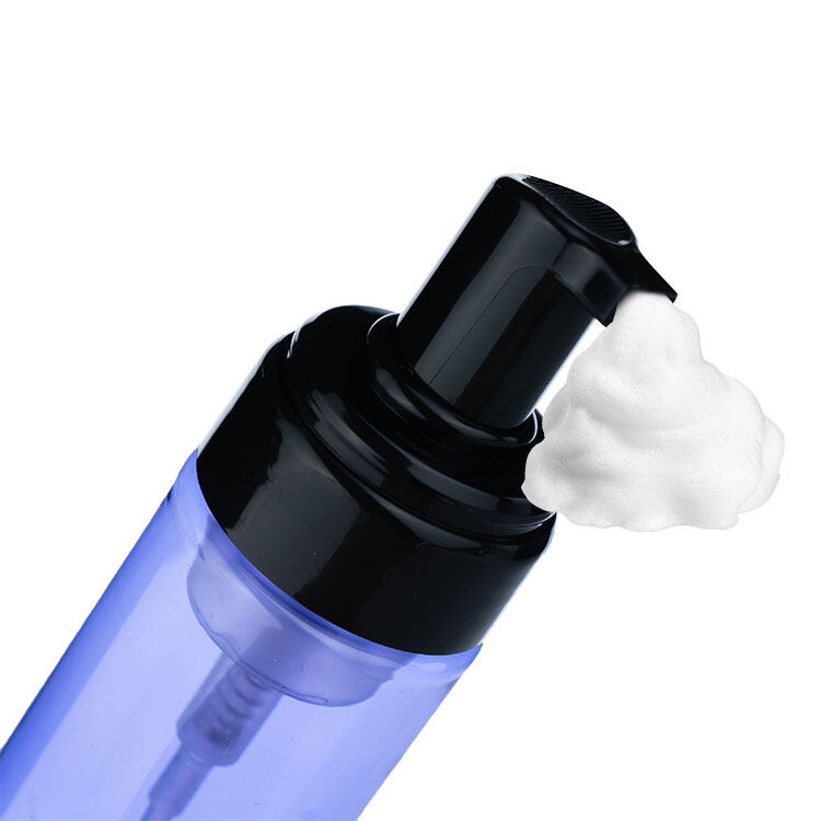 Custom Cylindrical colorful transparent plastic foam bottles