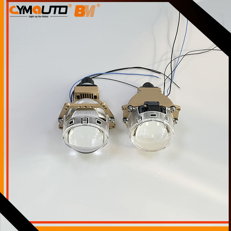 12V BI LED Projector Lens 62W 5500K/6500K  3.0 Inch With Turning Assistant High Beam Low Beam Car Headlights Dual Cup