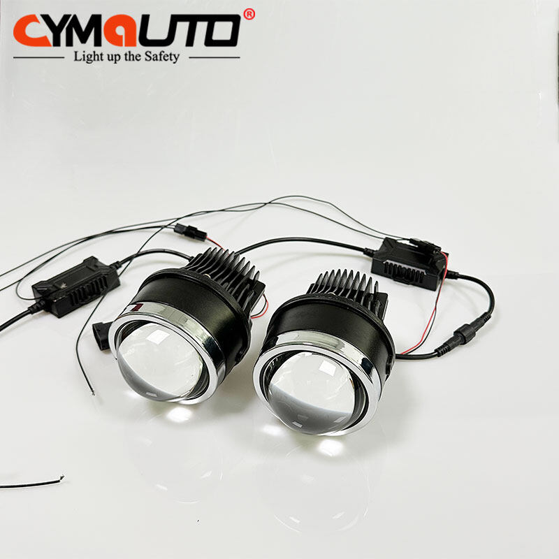 CYMAUTO Tri Color Fog Lamp 3 inches White and Yellow Waterproof Foglamp 45W 6000K