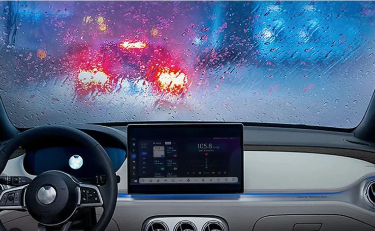 Why do car lights behave completely differently in rainy and foggy days?