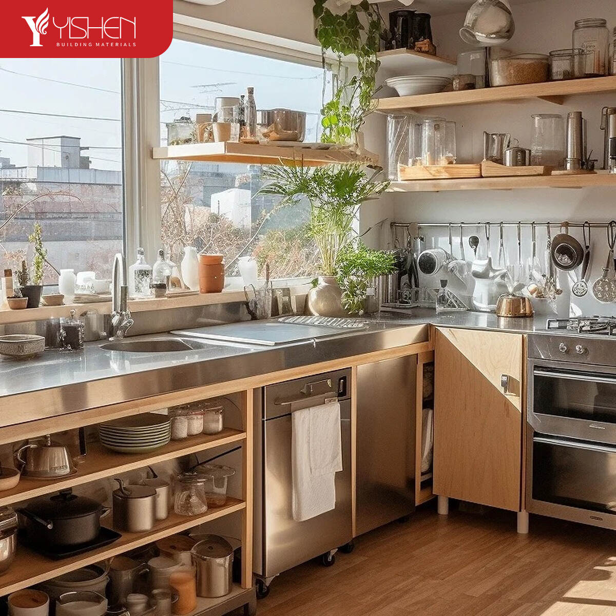 Modern Stainless Steel Cabinet