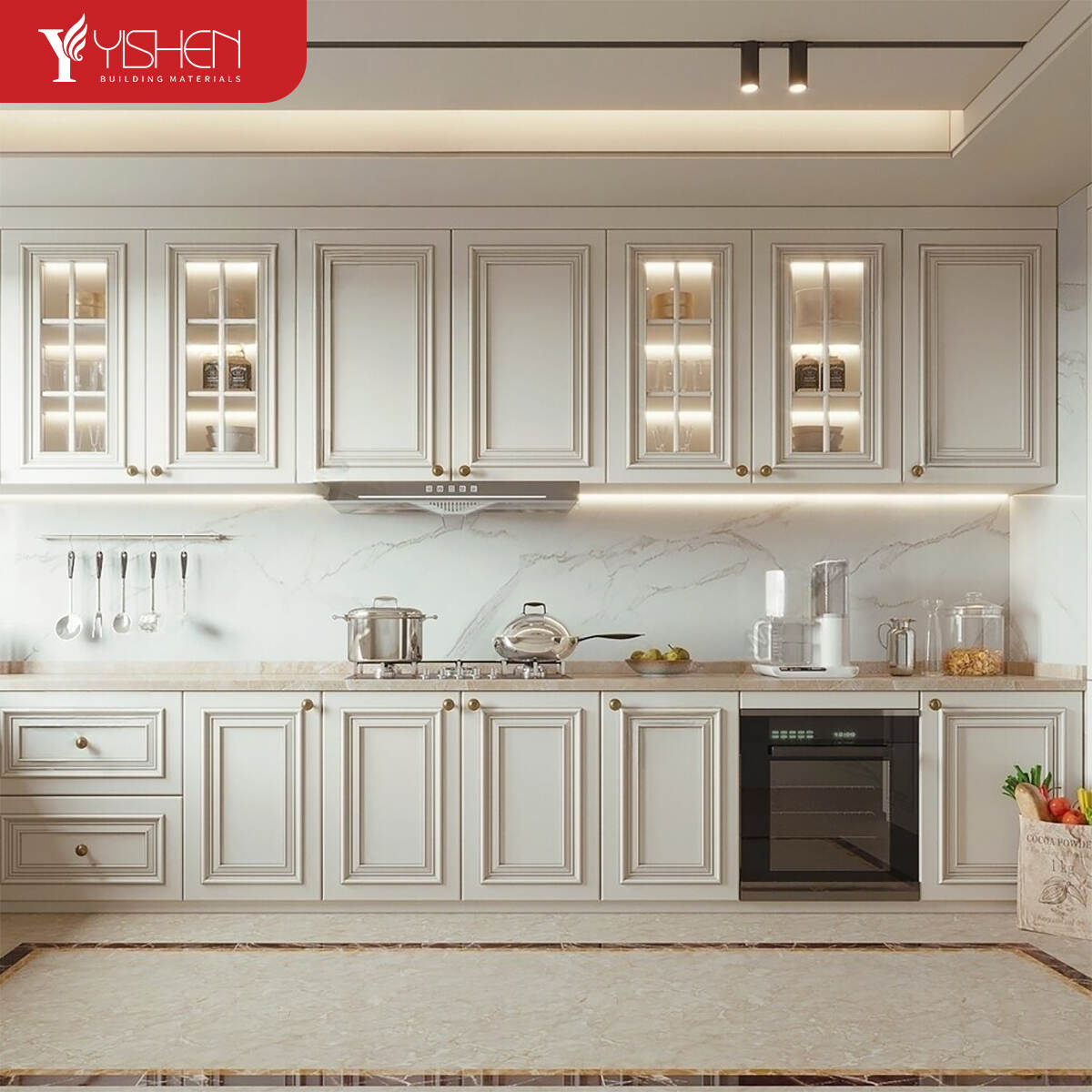 Custom luxury double sink kitchen island