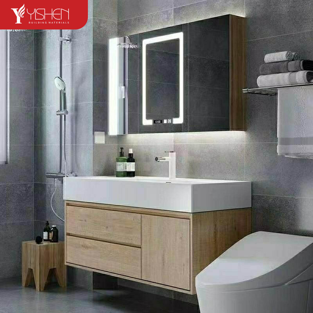 Bathroom Mirror cabinet combo set