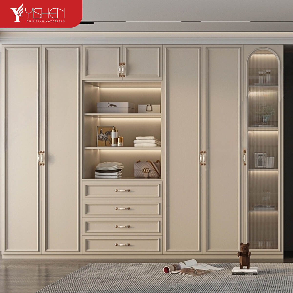 Floor-to-ceiling bedroom wardrobe