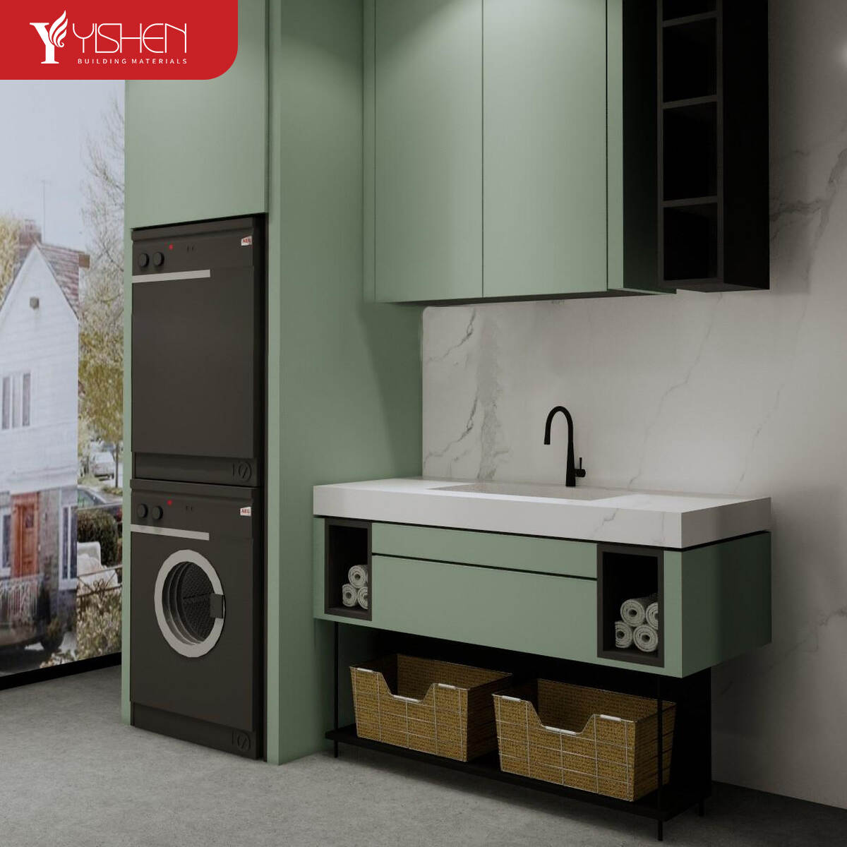 All-in-One Balcony Cabinet and Storage