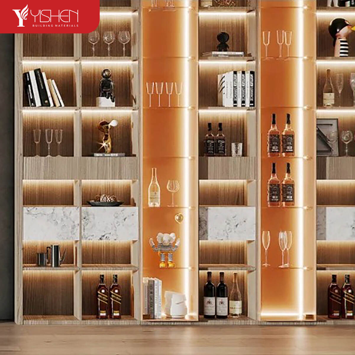 glass door wine cabinet