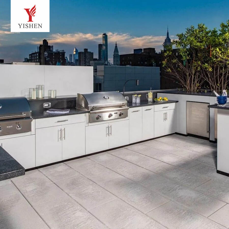 stainless steel kitchen BBQ grill cabinet