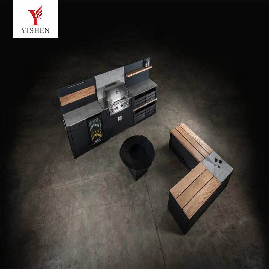 home outdoor stainless steel BBQ cabinet