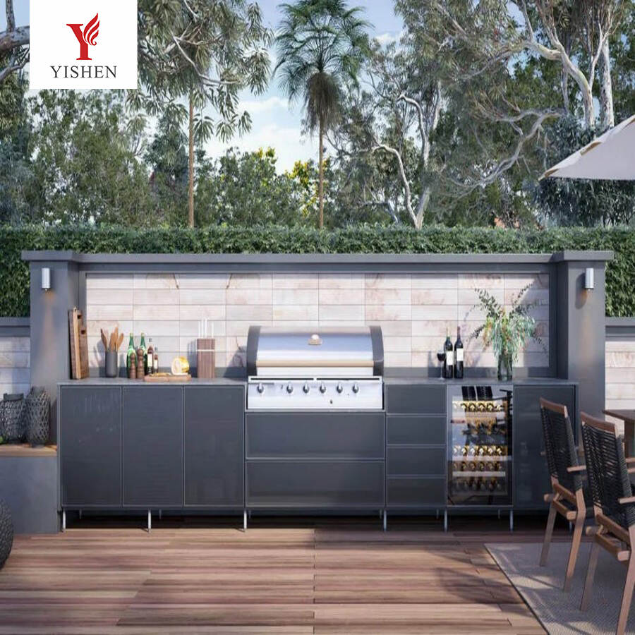 backyard BBQ kitchen cabinet unit
