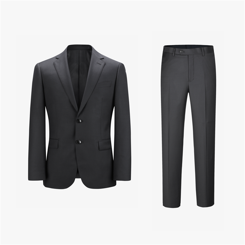 Men's Black Twill Half Canvas Suit