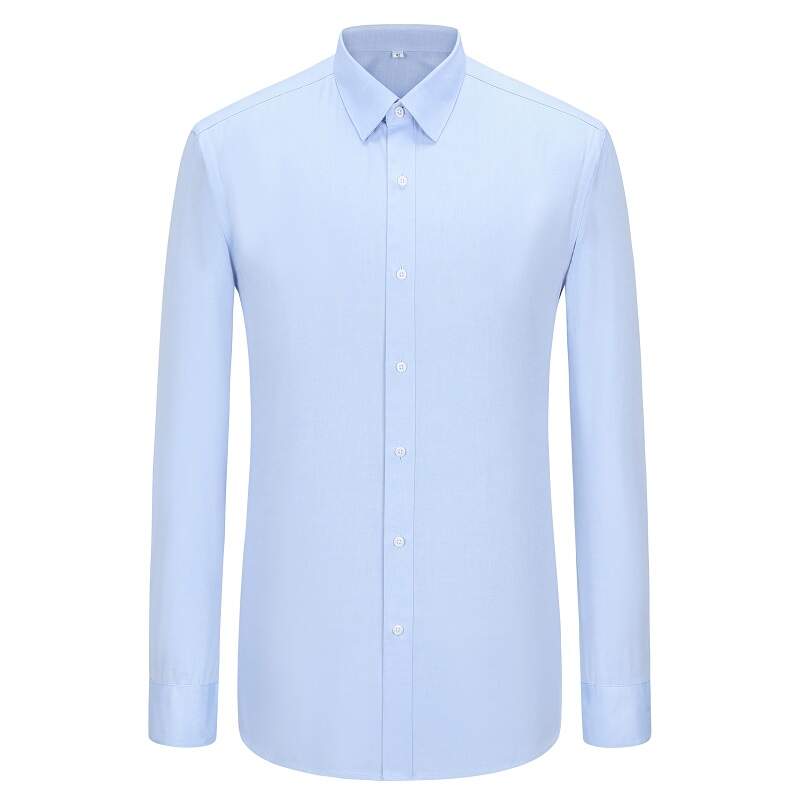 Men's 100% Cotton Plain Business Shirt in Blue