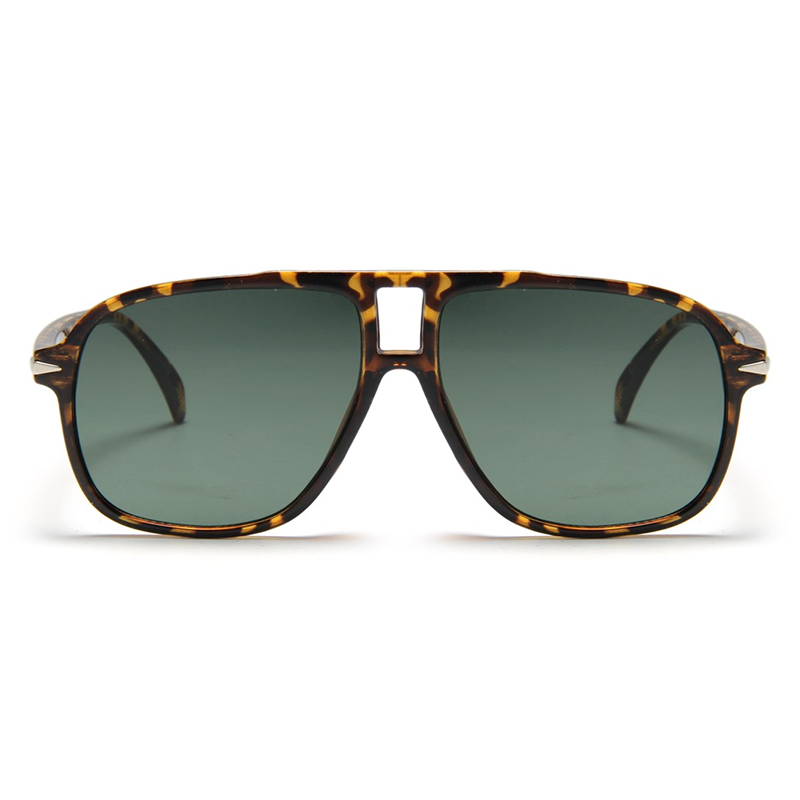 Men's Leopard-patterned Frame Sunglasses