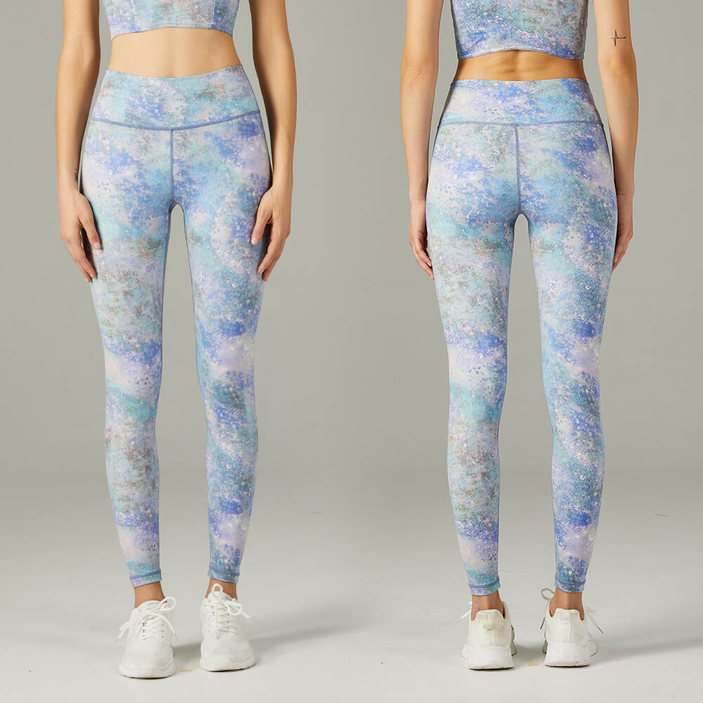 Yogawear Sportswear Printed High Waist Leggings Custom Logo