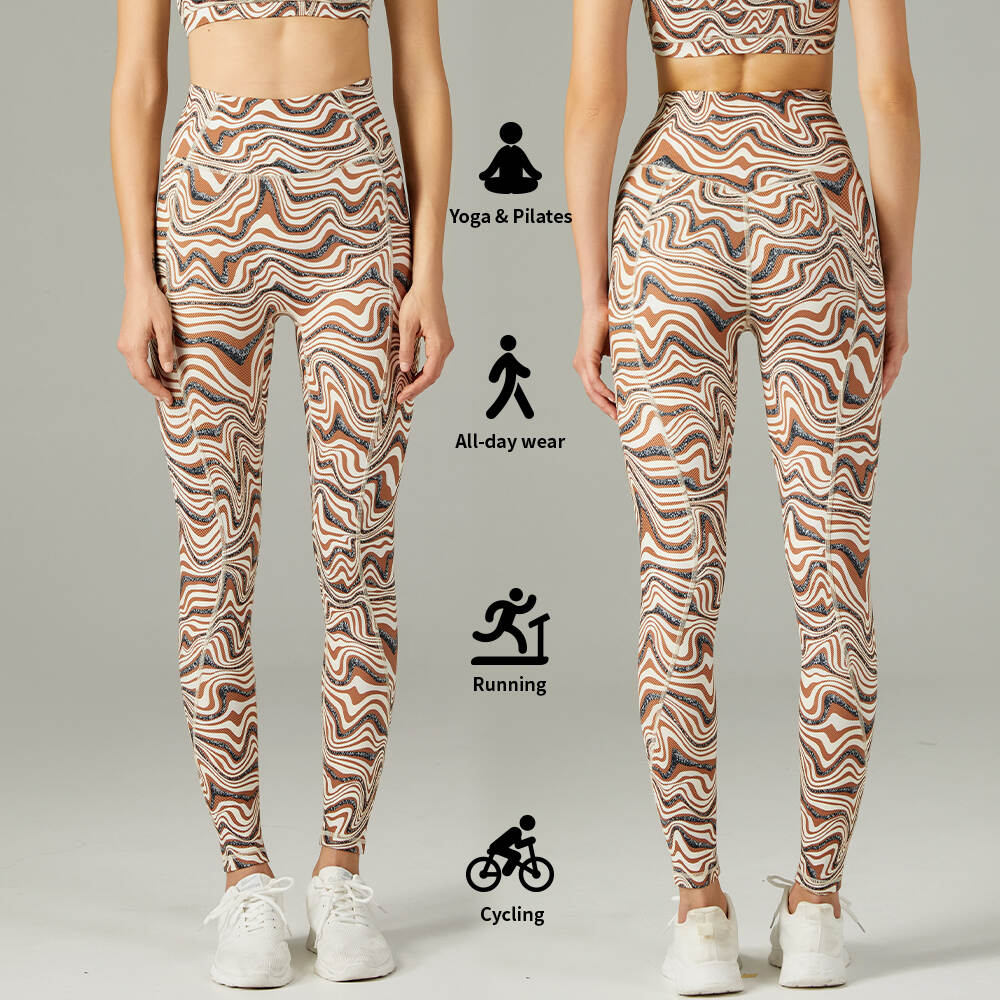 Yogawear Sportswear Printed High Waist Leggings Custom Logo